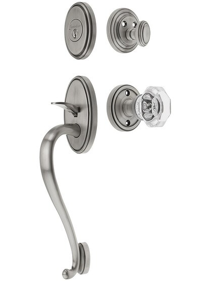 Grandeur "Georgetown" Thumblatch Entry Set With Georgetown Rosette Interior